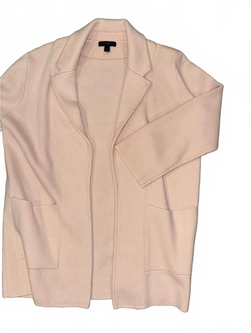 Women's J.Crew Light Pink Open-Front Cardigan Sweater Size Medium